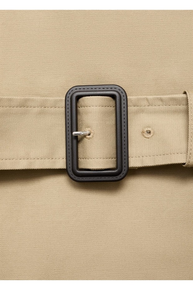 Klasik kemerli trençkot - 8