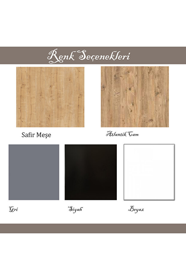 Konsol Tek Büyük Çekmeceli | Dresuar | Duvara Monte MDF Ahşap Raf | Makyaj Masası 80CM - 6