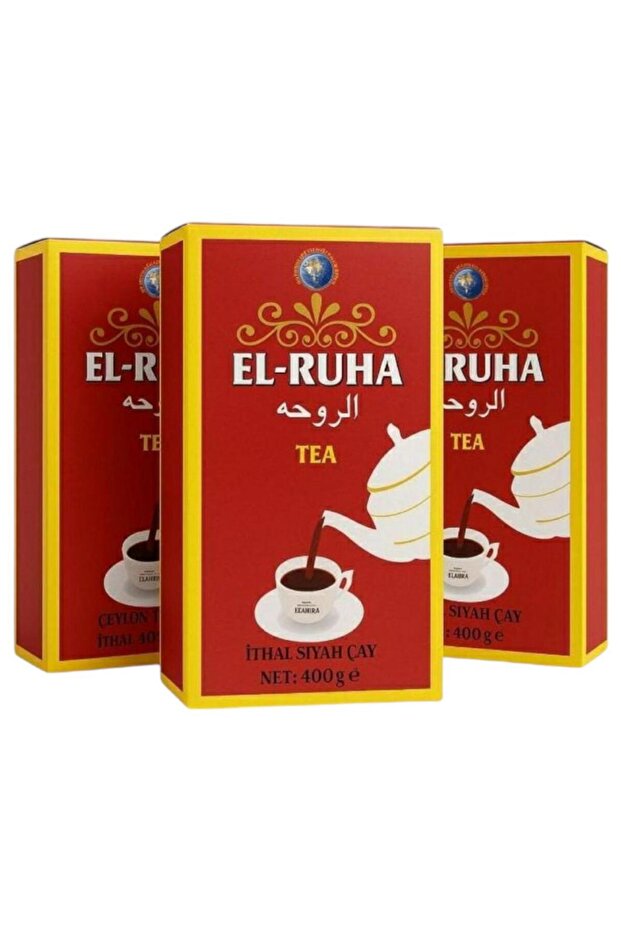 El-Ruha Ceylon Tea 3 Pack – 400 Gr (3 Pieces) Imported Black Tea