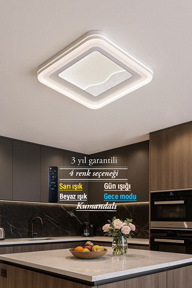 Lucent Modern Plafonyer Avize Dalga Desenli Tavana Sıfır - 4