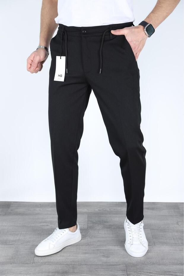 Pants Fabric Pants Regular Cut Waist Elastic