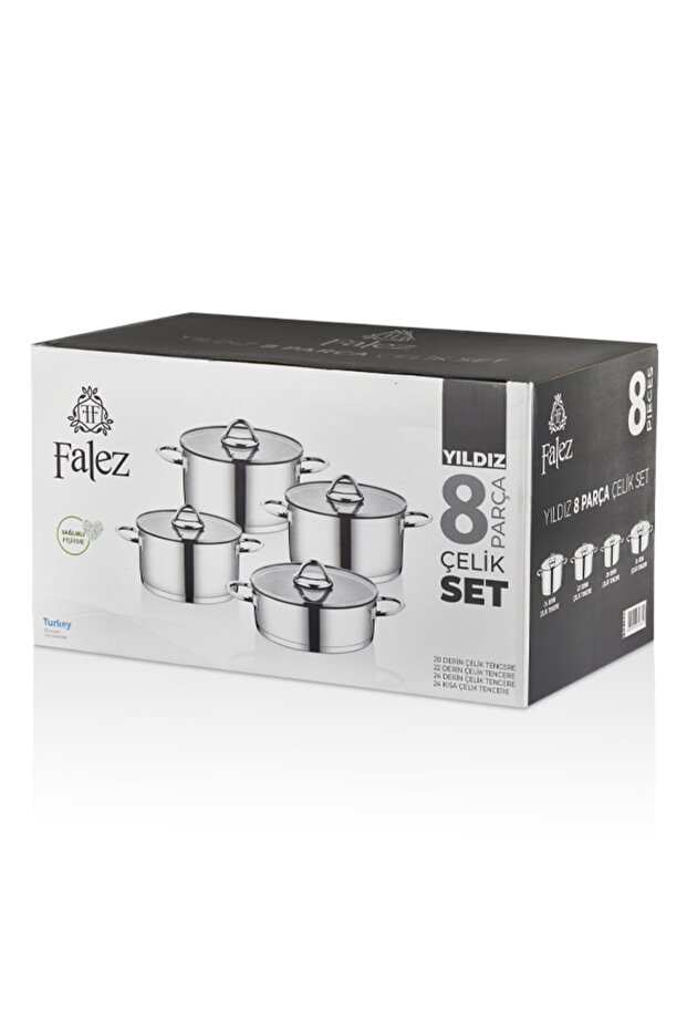 Yıldız 8 Parça Çelik Tencere Seti - 7