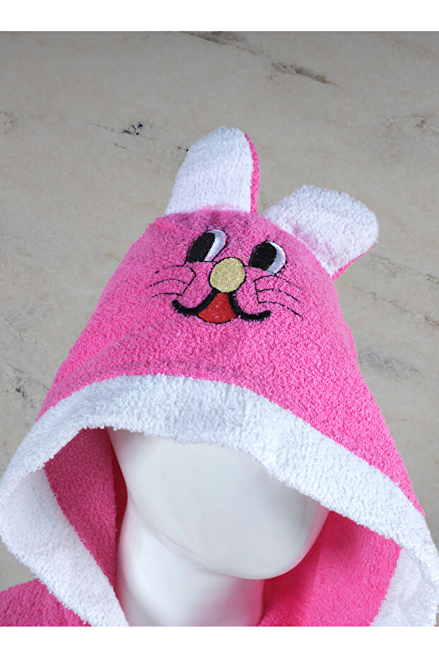 Çocuk Pembe Bornoz - 3