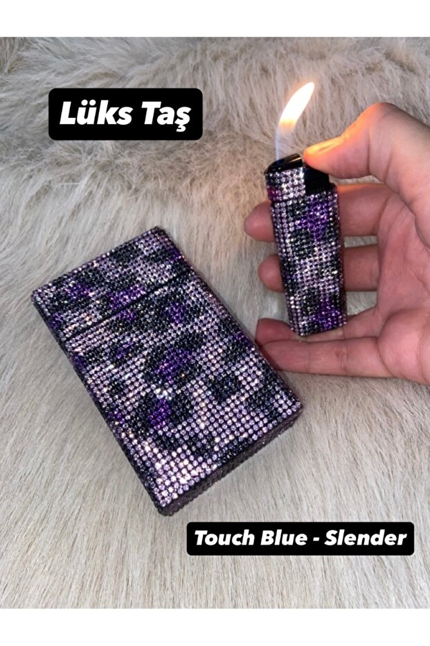 Taşlı Kutusu ve Çakmak (Touch Blue-Slender) - 1