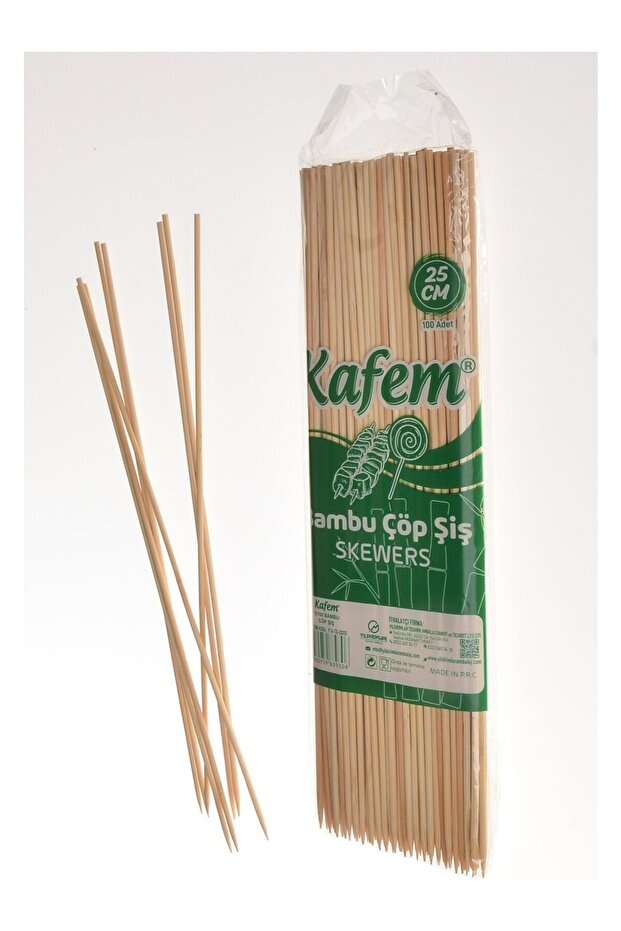 Bambu Çöp Şiş 25 cm 100 Lü Adet