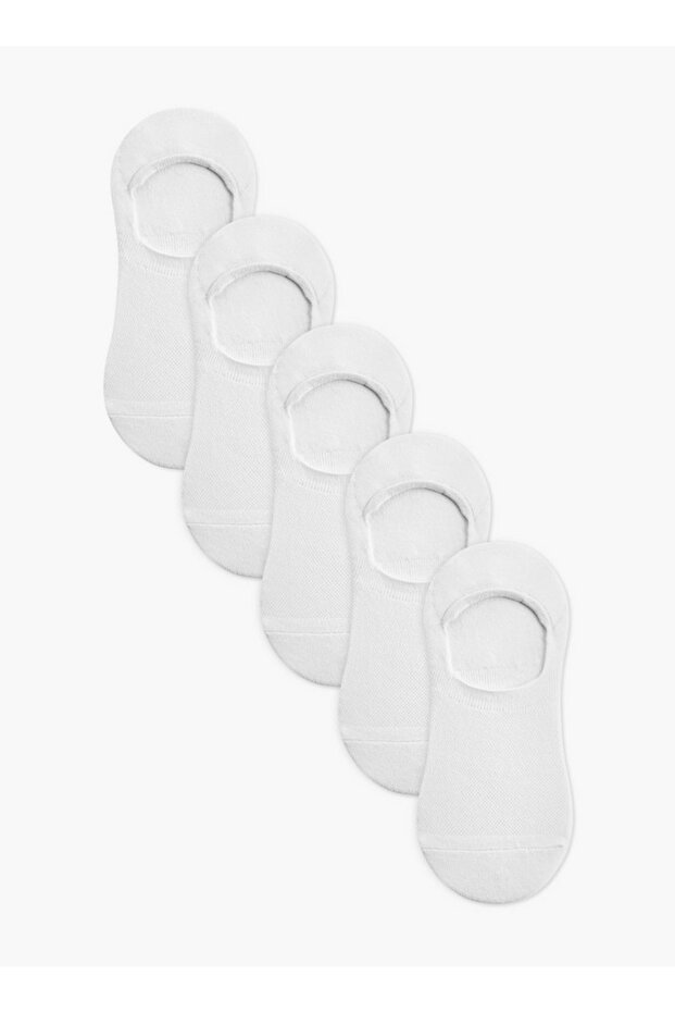 Solid No Show Socks - Set of 5 - 1