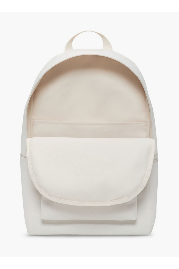 Logo Print School Backpack with Adjustable Straps and Zip Closure - 4