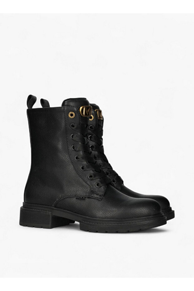 Solid Lace-Up Ankle Boots