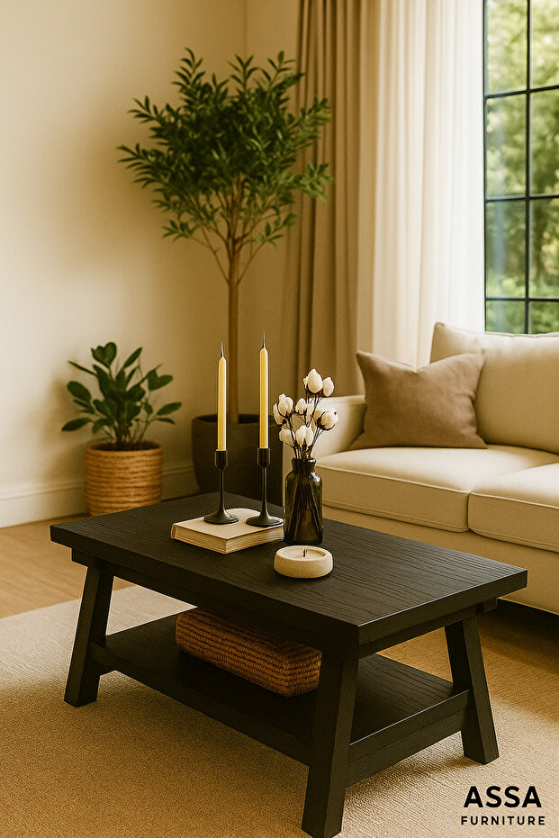 MASİF AHŞAP ORTA SEHPA - 1