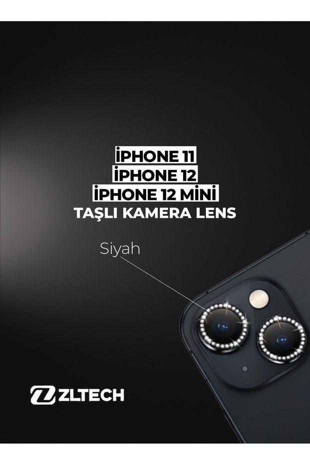 iPhone 11/12/12Mini Compatible Stone Camera Lens Protector