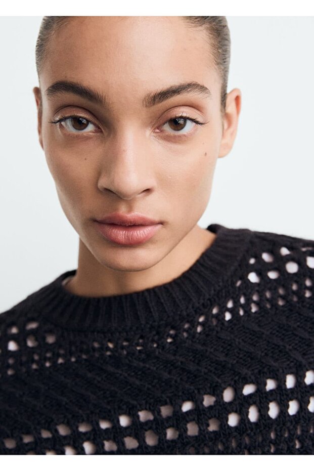 Ajur örgü kazak - 6