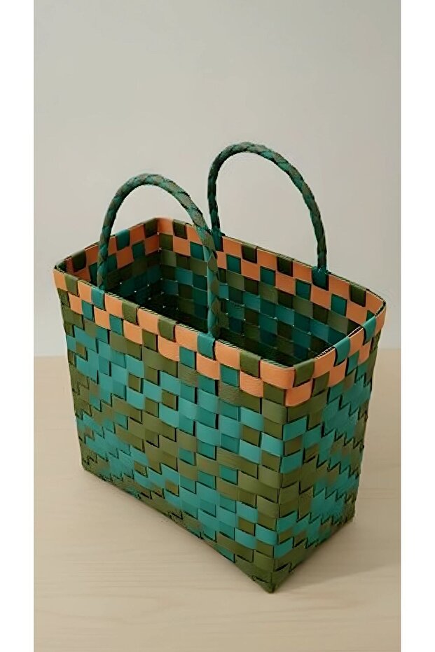 El Yapımı Sepet Örme Çanta - 4