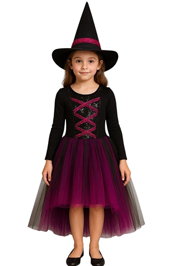 Fujya Black Girl's Witch Costume