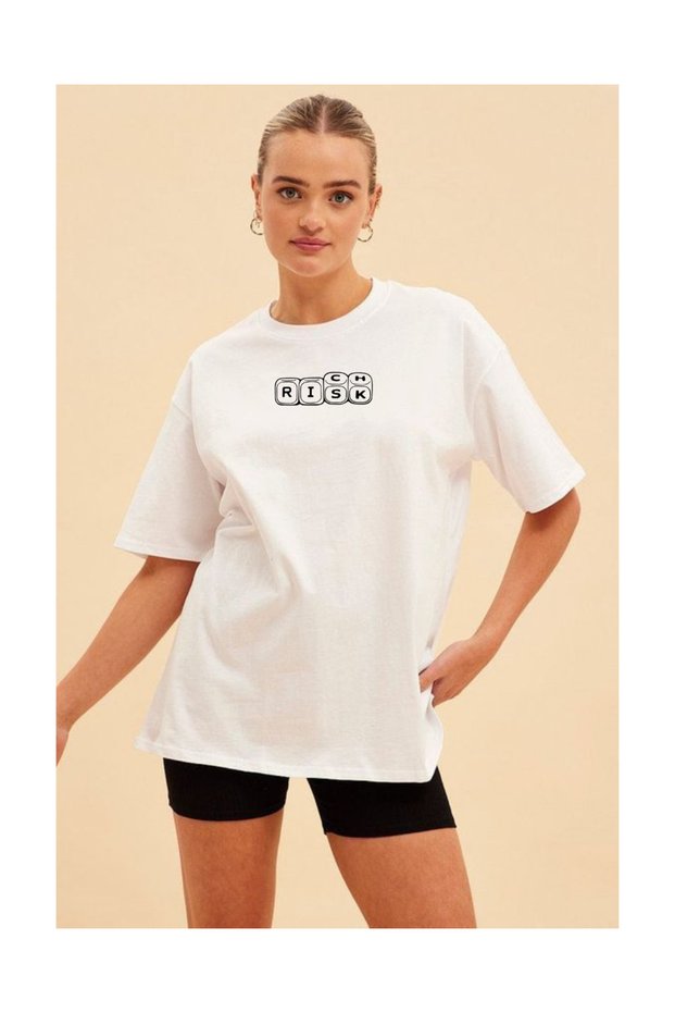 Risk & Rich Patterned Unisex Oversize T-Shirt