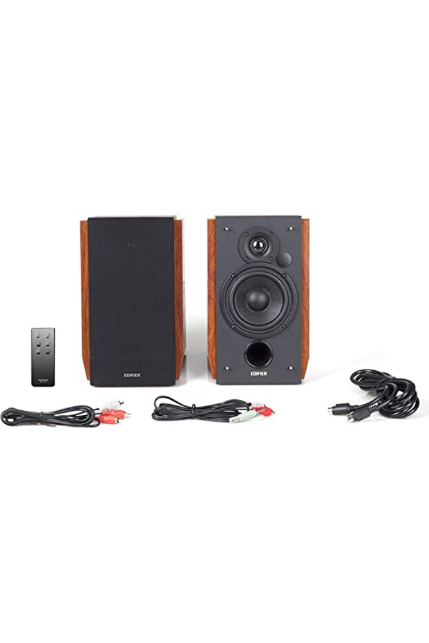 R1700BT Bluetooth Bookshelf Speakers, 66W RMS, Wooden Design, Dual RCA, Easy Controls - 8