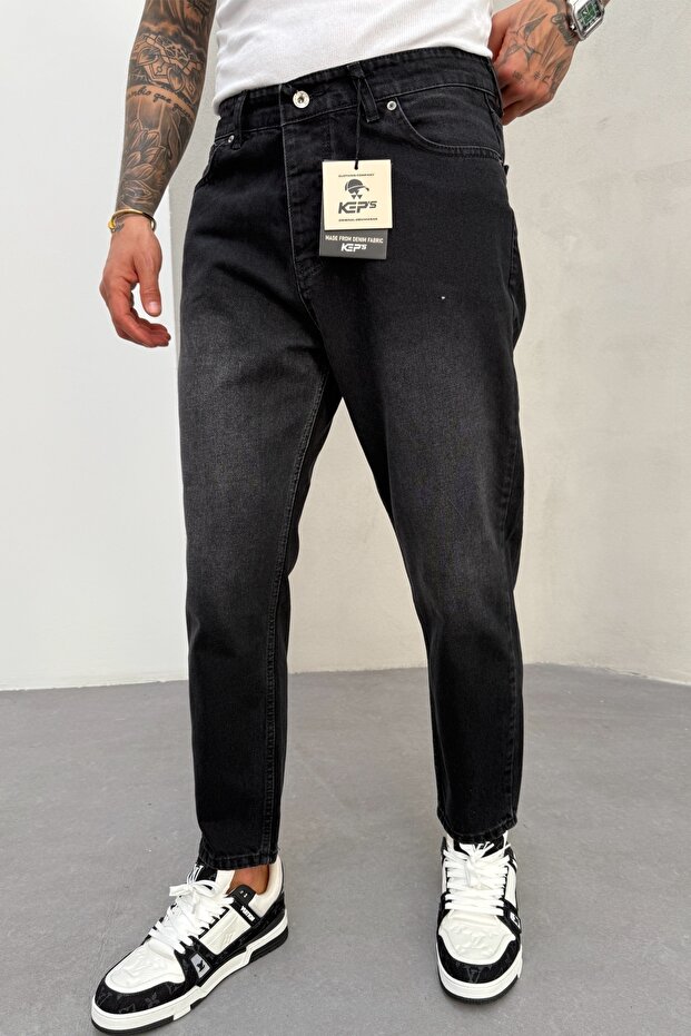 Men's Boyfriend Mold Denim Fabric Smoked Jean Jeans Trousers Ke-02