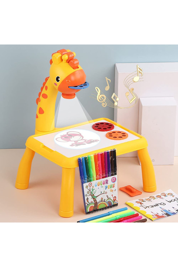 Children's drawing table with projector, creativity and - 4
