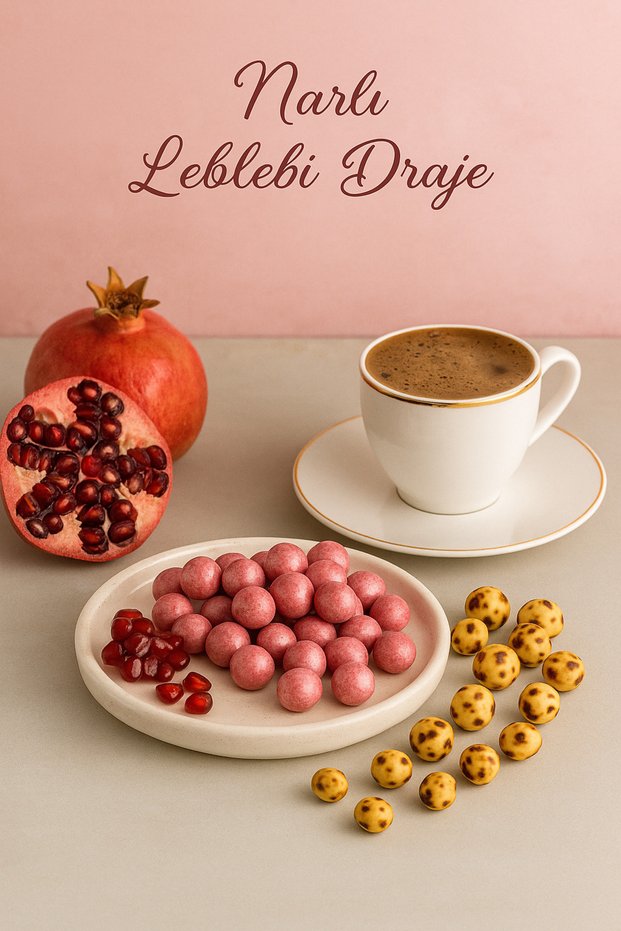 Pomegranate Pearl Roasted Chickpea Dragee - 200 g.