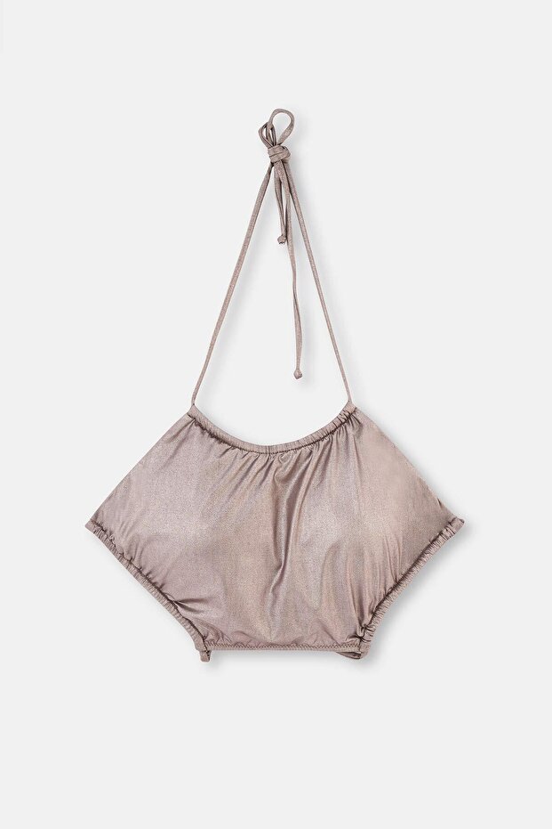 Vizon Halter Yaka Bikini Üst - 1