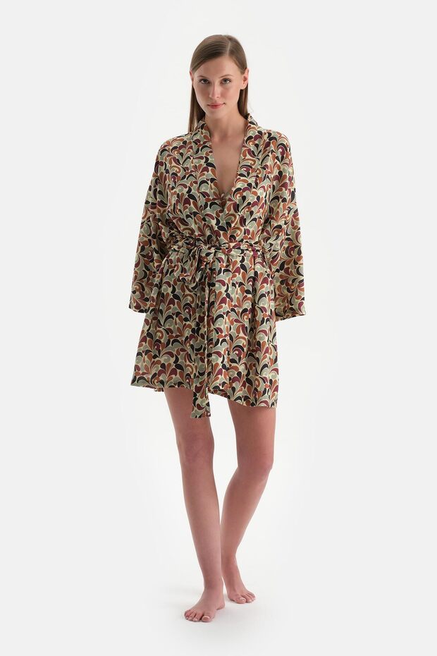 Kimono scurt maro - 4