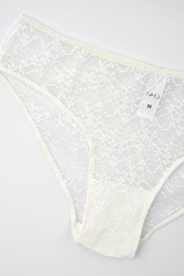 Ekru Dantelli Slip - 3