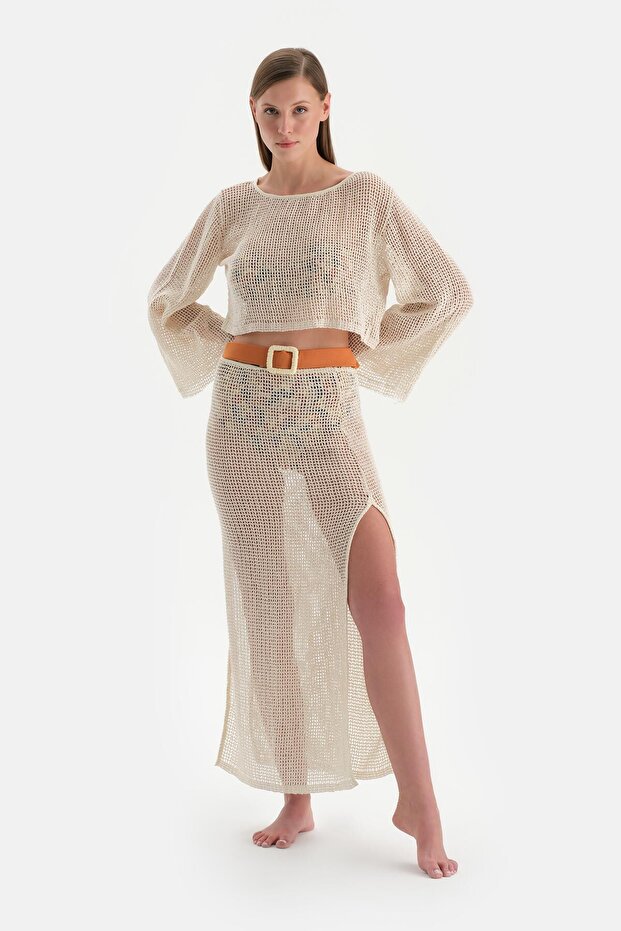 Ekru Uzun Kol Üst - 5