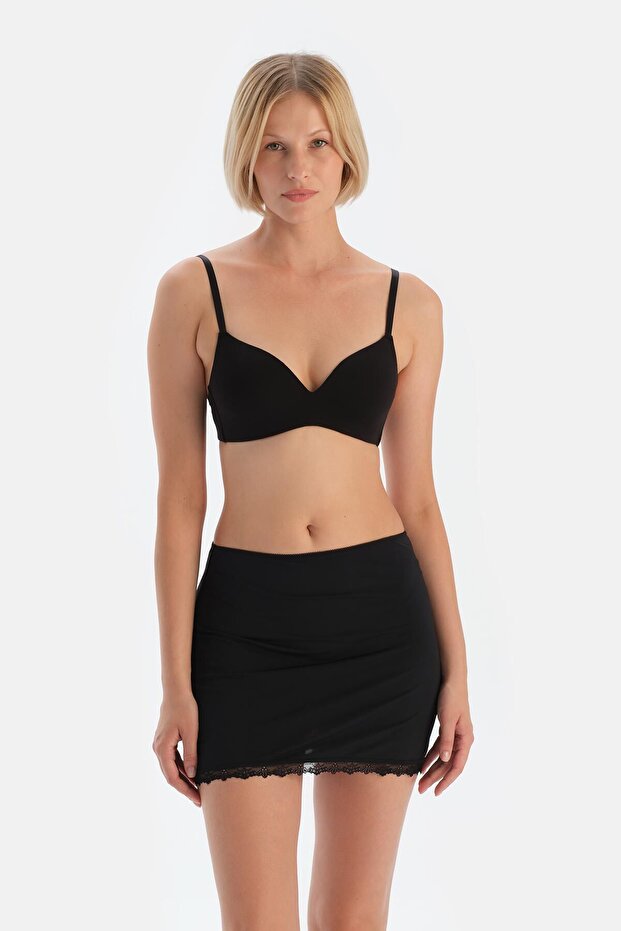 Siyah Mini Jupon - 1