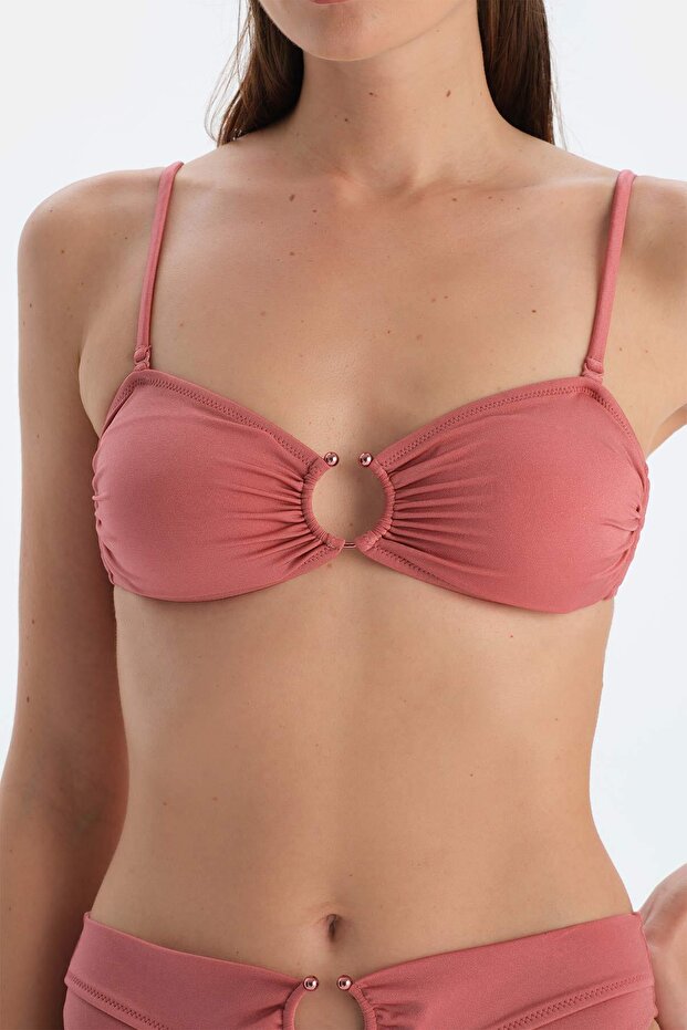 Gül Kurusu Straplez Bikini Üst - 5