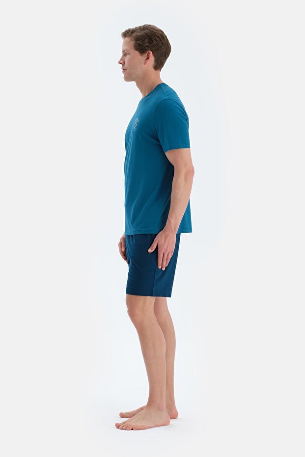 Lacivert Penye Modal Şort - 3