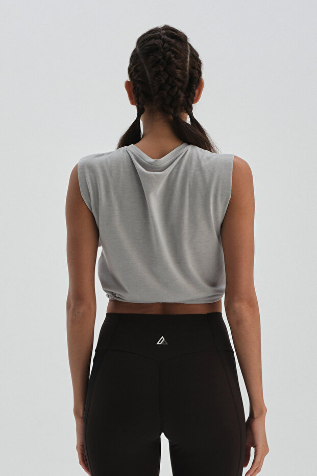 Gri Active Crop Atlet - 2