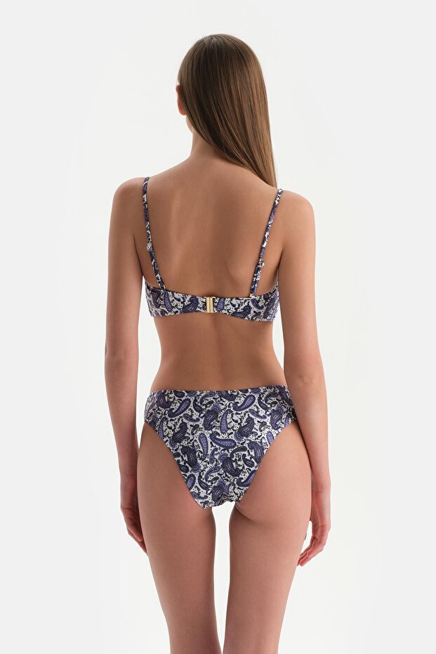 Ekru-Mor Straplez Bikini Üst - 2