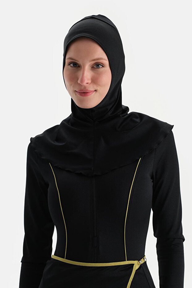 Siyah Tesettür Bone - 4