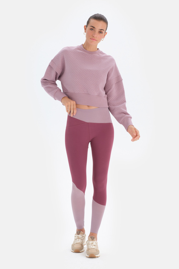 Lila Active Kapitone Crop Sweatshirt - 5