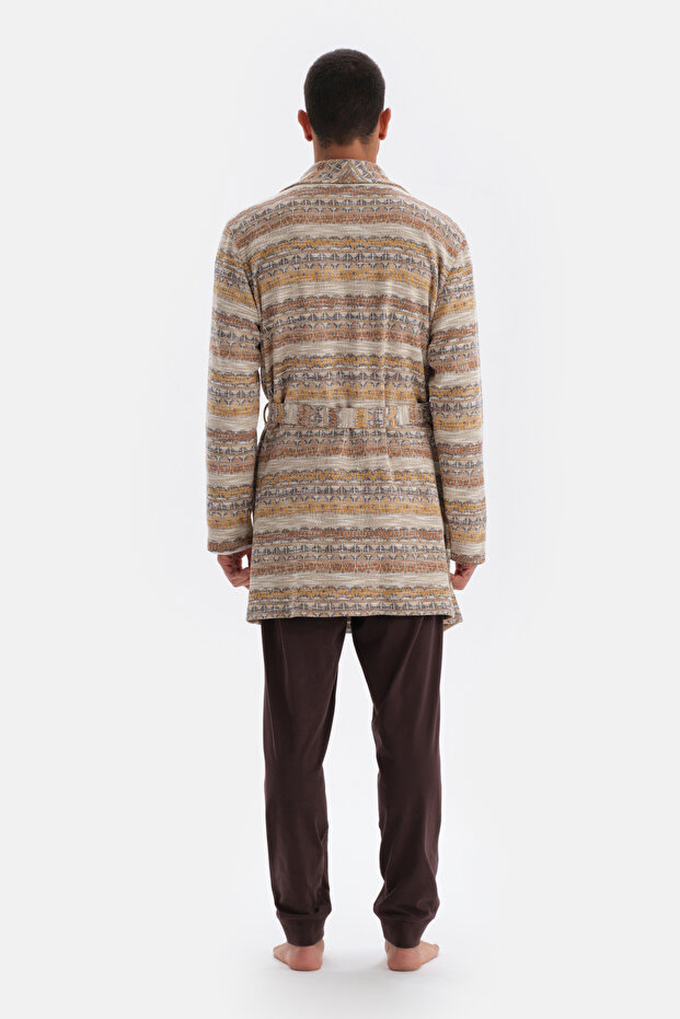 Multicolor Jakarlı Sabahlık - 2