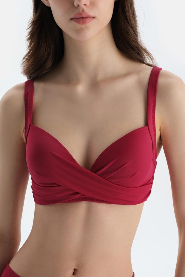 Bordo Kaplı Bikini Üstü - 5