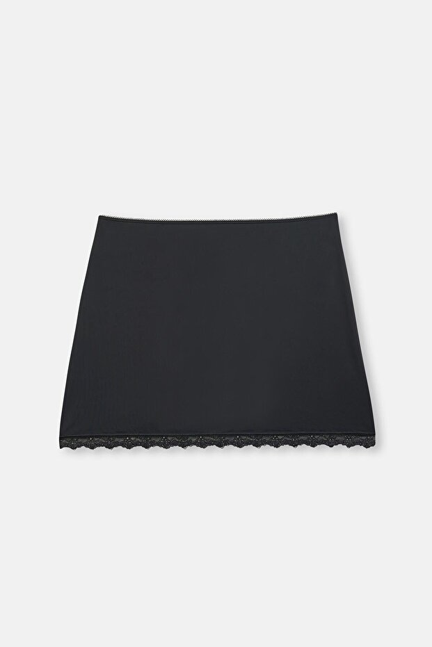 Siyah Mini Jupon - 6