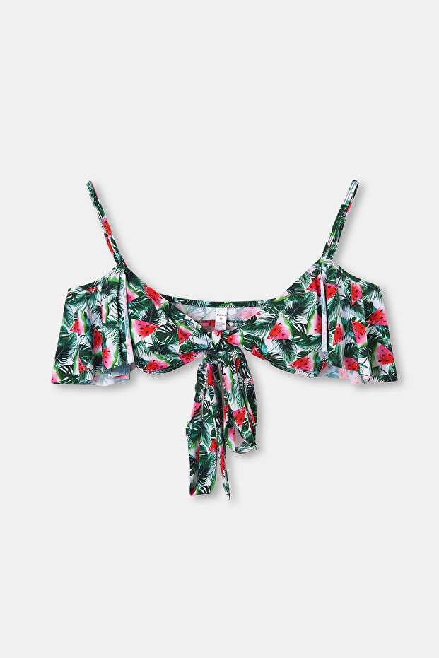 Yeşil Önden Bağlı Bikini Üstü - 5