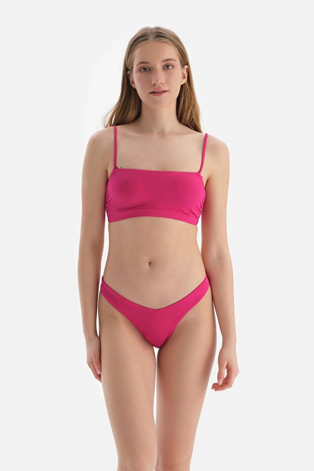 Fuşya Balensiz Bralet Bikini Üstü - 1