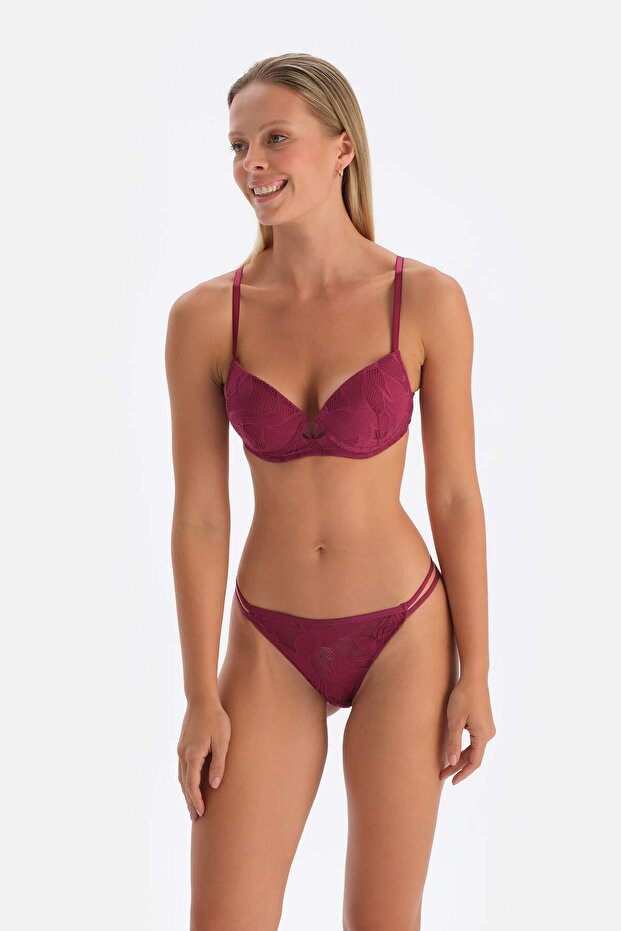 Mürdüm Dantelli G-String Külot - 7