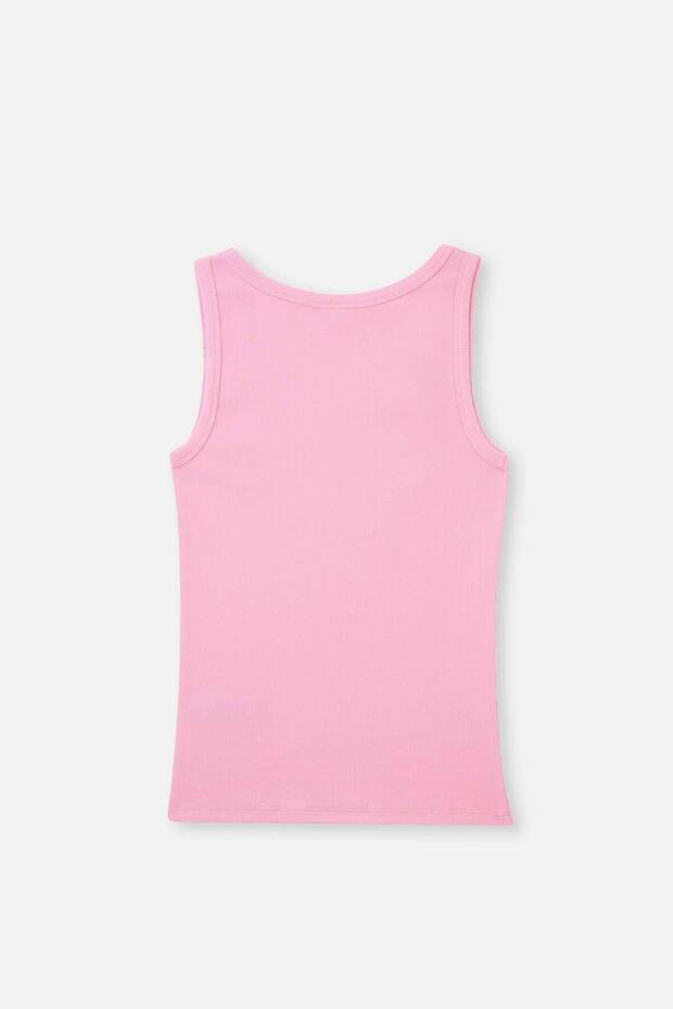 Pembe Kalın Askılı Ribli Atlet - 8