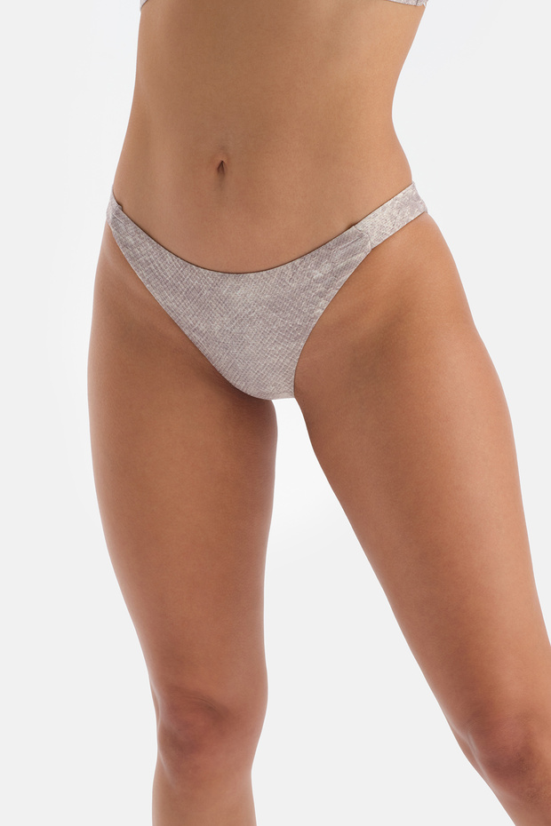 Beżowe brazylijskie bikini Altı - 4