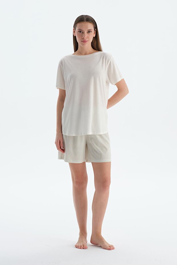 Açık Yeşil Penye Modal Ikili Şort - 5