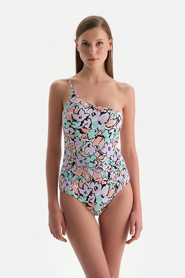 Ekru-Lila Tek Omuz Mayo - 5