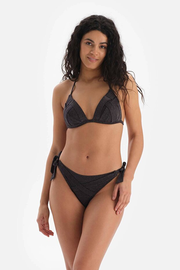 Siyah Kalın Bağcıklı Bikini Altı - 5