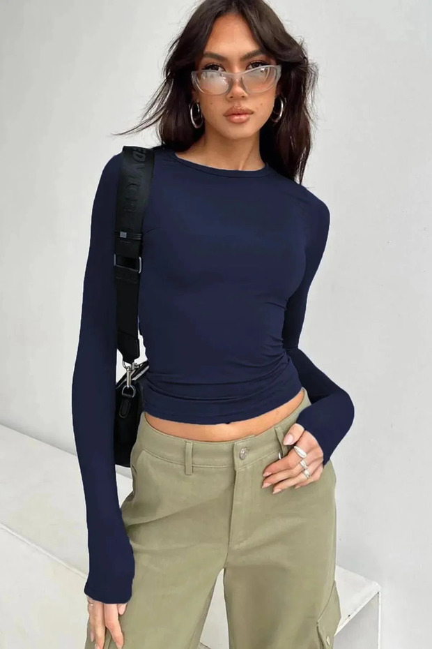 Bisiklet Yaka Basic Uzun Kollu Body - 4