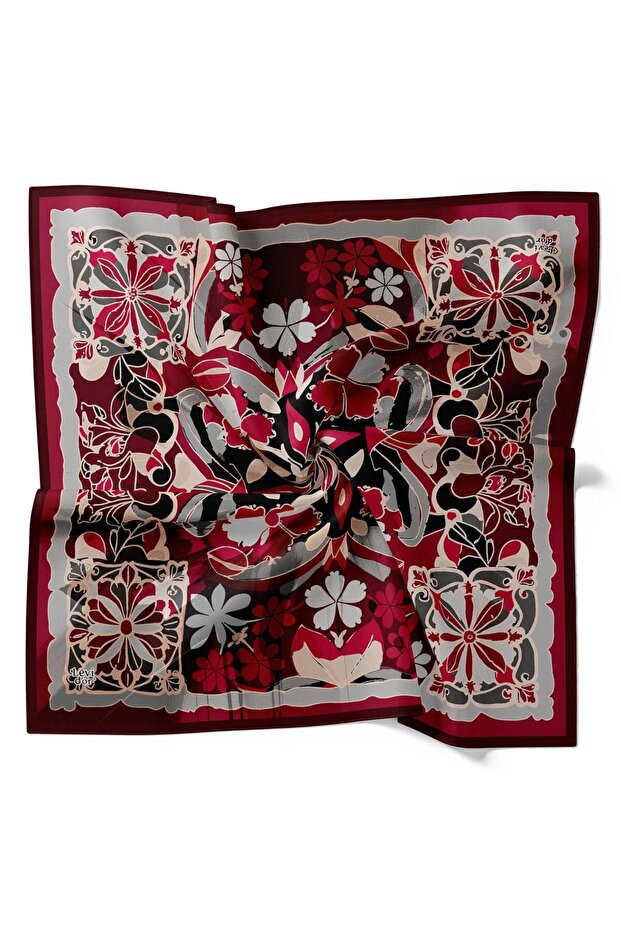 وشاح كريستال لامع بنمط أوراق الشجر - 2