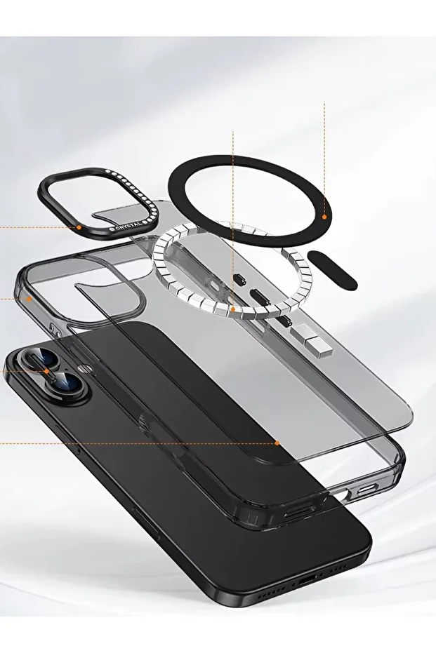 حافظة هاتف ممتازة متوافقة مع iPhone 15 مع إطار كاميرا حجري، هيكل صلب ولا يتحول إلى اللون البني - 3