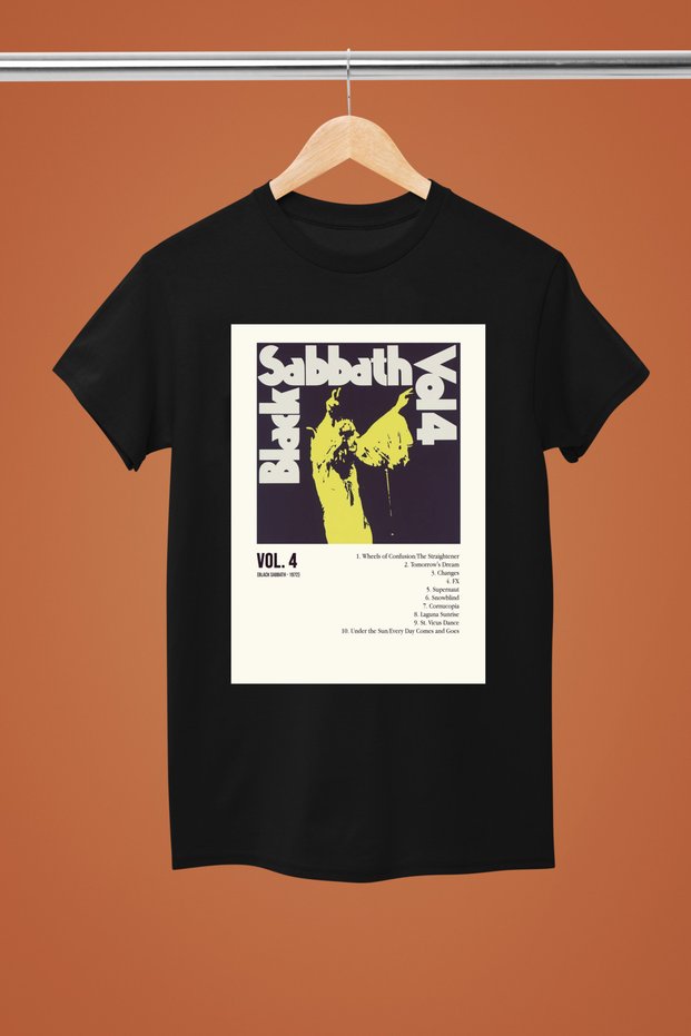 Black Sabbath Printed Cotton Short Sleeve Regular Fit Rock Tshirt
