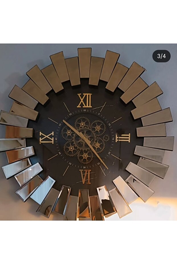 Bronz Çarkli Saat Ayna - 2