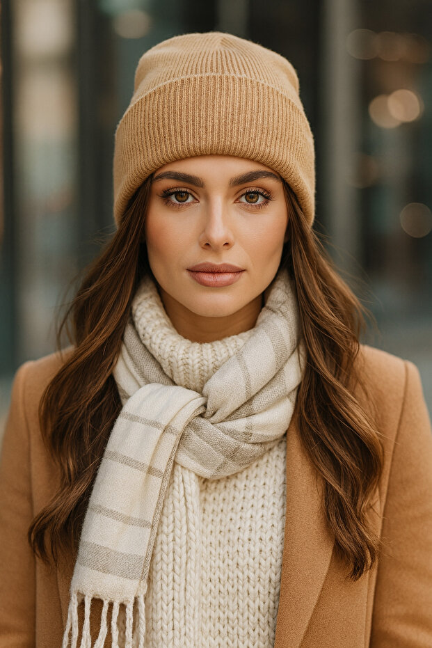 Premium Basic Düz Kadın Bere - 1